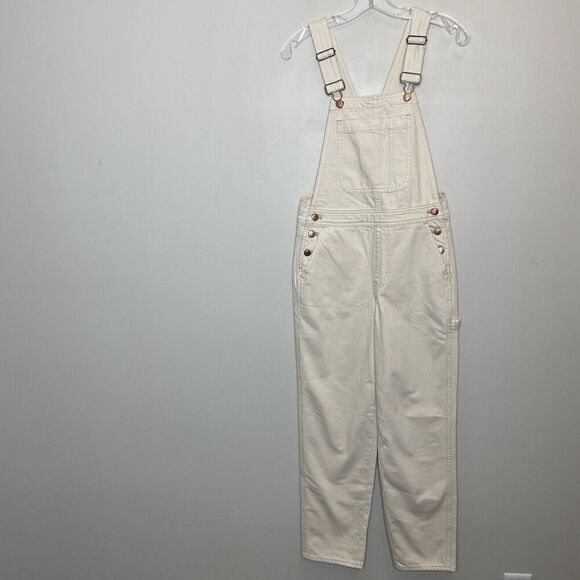 J.CREW Overalls Women XS Slouchy Boyfriend NEW Natural Ecru Denim BB465 - Picture 1 of 16